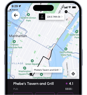 the image shows the road on the map